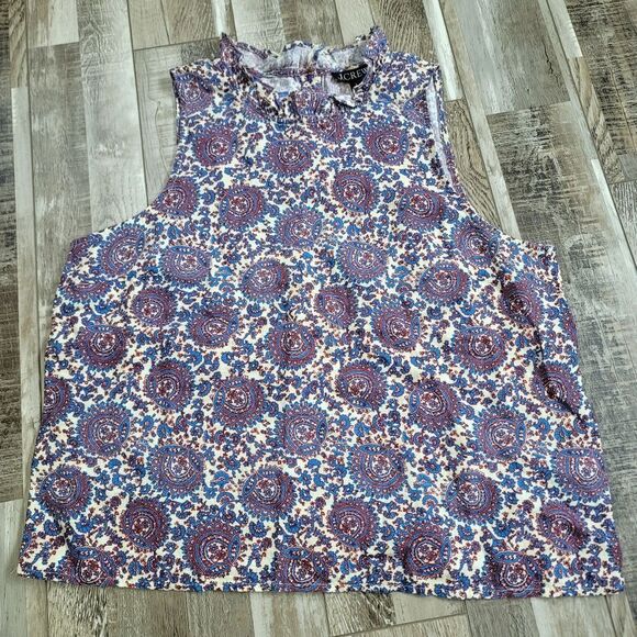 New J. Crew Fleur Top in Floral Linen Size Large - Picture 3 of 6